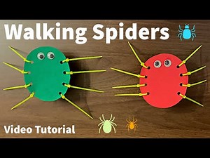 DIY Moving Spider Craft Tutorial | Walking Spider Paper Craft for Kids #SpiderCraft #DIYForKids