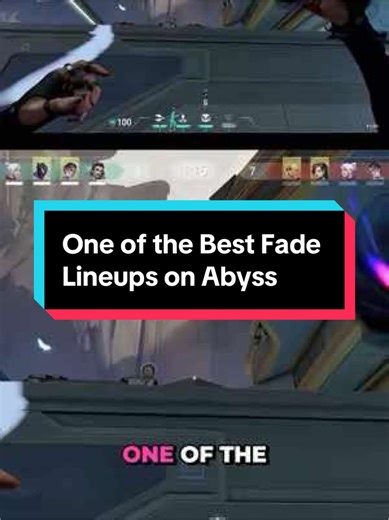This is one of the strongest Fade lineups on Abyss. It’s really easy to learn - no pixel-perfect setup, you only need to remember the general positions. Use it right after enemies place their smokes on site. That timing often gives you free scans and easy kills through the smoke. The best part? The Haunt lands in a spot where enemies usually can’t destroy it. Just make sure to use the jump-throw mechanic - jump and release the Haunt immediately after you leave the ground. Give it a try in your n