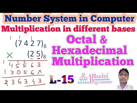 Multiplication in different bases (Number system)| octal multiplication | hexadecimal multiplication
