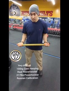 ITTA HAOYING Gold Power Twister 100 KG / 220 LB Dual Spring Power Twister Bar, Super Heavy Duty Arm and Chest Builder Strengthener(100KG)