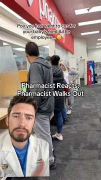 😳 PHARMACIST WALKS OUT OF THE PHARMACY! Mental breakdowns in retail pharmacy can happen #pharmacy