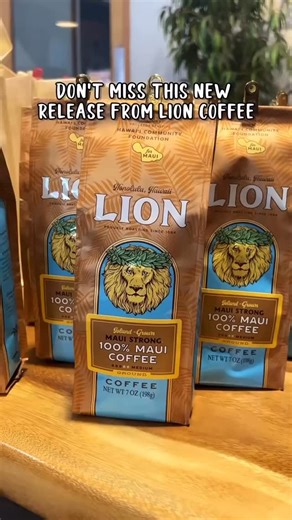 Proudly grown in Maui ✨☕ Our Island Grown, Maui Strong, 100% Maui Coffee lets you sip with purpose — supporting the community we love with every cup. Pick up a bag and taste the spirit of Maui in every sip. 💛 🎥 @eatplayphoto #LionCoffee #MauiStrong #HawaiiGrown #SipWithPurpose #CoffeeLovers | LION Coffee