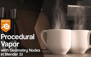 Blender 3.1 几何节点制作程序后水蒸气动画_哔哩哔哩_bilibili