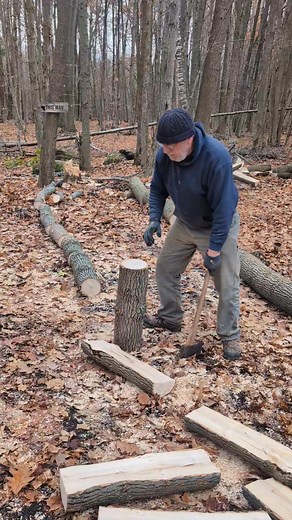 Not many can swing an axe like this... Shoulder reconstruction 12 yrs ago, dealing with clavicle issues...and no longer a spring chicken.... But he LOVES working in the bush | One Chicken Ranch