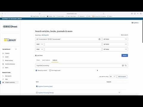 Psycinfo searching