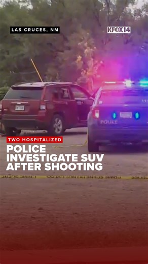 🚨Las Cruces police investigate a red SUV in connection with a shooting that sent two people to the hospital. https://kfoxtv.com/news/local/two-injured-in-las-cruces-park-shooting-one-airlifted-to-el-paso-hospital-new-mexico-nm-texas-tx | KFOX-TV