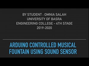 Arduino Controlled Musical Fountain Using Sound Sensor
