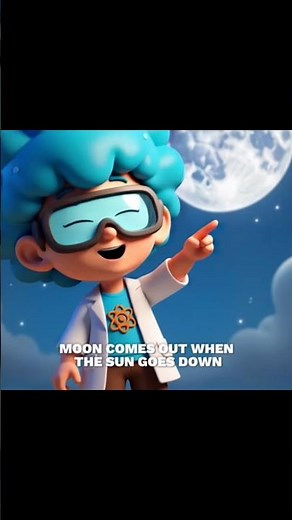 Sun Moon Stars Song for Kids | Day and Night Science #shorts