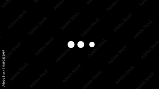 3 dots loading looping progress icon. Dot Loop animation of icon loading website dots online .