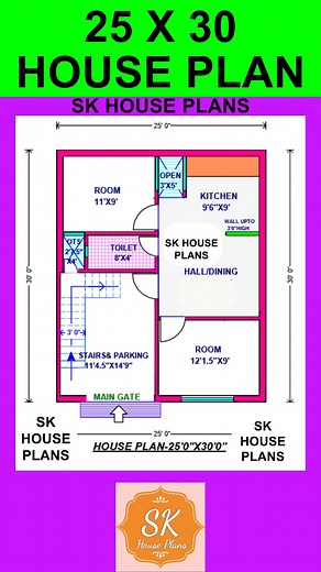 68K views · 209 reactions | 25 X 30 House Design / 750 Sqft New House Map / House Plan / 83 sqyds Home (S NO 2133) | SK House Plans | Facebook