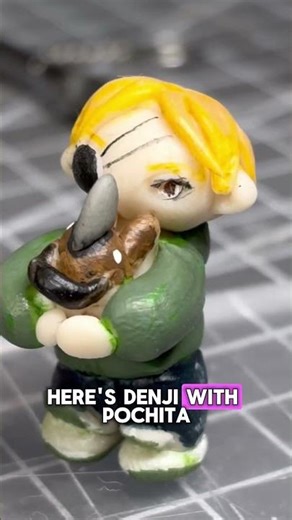 Handmade tiny characters from polymer clay. This time I’ve tried new technique. #chainsawmanart