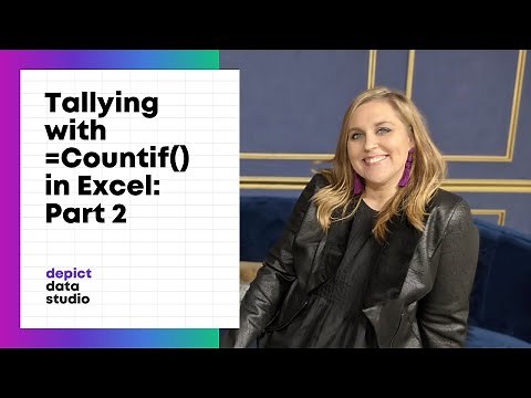 How to Tally How Many Things Are In Each Category in Excel with Countif