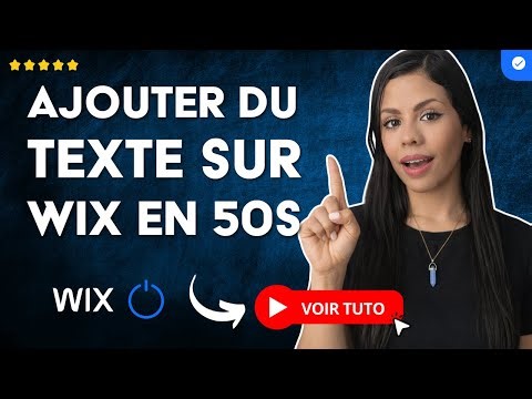 Comment Ajouter du TEXTE à votre SITE WEB sur WIX en 50 S