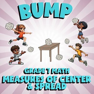 Measures of Center & Spread BUMP Math Game - No Prep Grade 7 Review