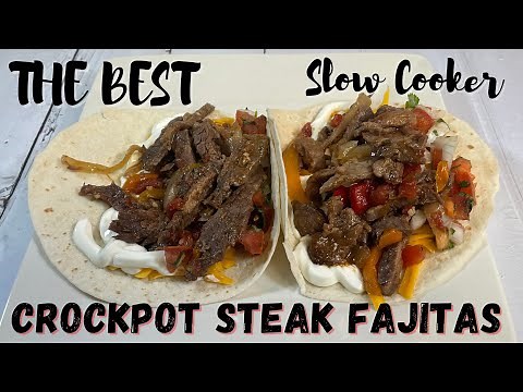 The BEST Crockpot Steak Fajitas | Easy Slow Cooker Steak Fajitas | Crockpot Recipes |