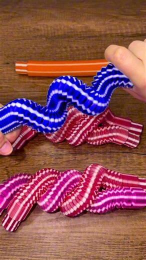 Creating HOK ASMR Relaxing Styles Striped Pop Tubes Braid! 🌀🌈136 #satisfyingvideos #shorts