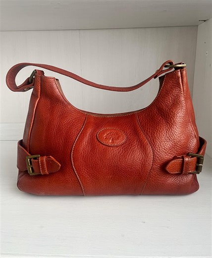 Vintage Authentic 90s Hobo Mulberry Bag, Oak Brown Leather Shoulder Purse, Classic British Designer Chestnut Shoulder Bag - Etsy