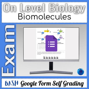 Biology STAAR Biomolecules Macromolecules Exam STAAR Prep || Google Forms Quiz