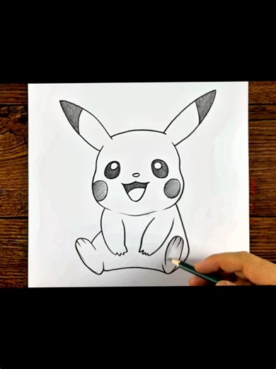 How To Draw Pikachu for Beginners Simple Cute Pikachu Pencil Sketch Step by Step #piku #Pikachu #Pikachuart #Sketch #Drawing