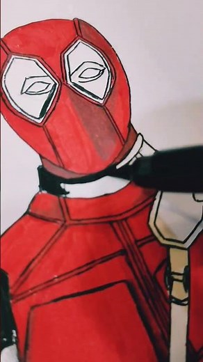 Deadpool Drawing & Coloring / How to Draw and Color Deadpool / GOJO DRAWING #childrensbooK