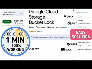 Google Cloud Storage - Bucket Lock || GSP297 || Google Arcade || Commands In Description