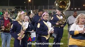 Current and former Covington High School Band members came to together to play a popular fight song for the audience in attendance of the CHS vs. Narrows football contest last night (Oct. 14, 2022). | The Alleghany Journal - an electronic newspaper for the Alleghany Highlands
