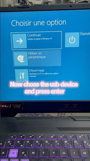 How to boot Asus gaming Tuf from USB and install windows #trendingvideo #asus_laptop