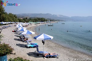Kampos Marathokampou beach or Votsalakia at Samos island