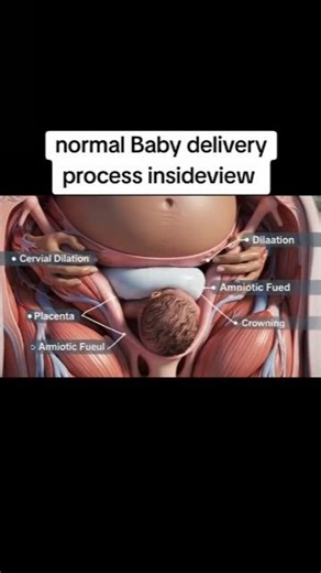 Normal Baby delivery process insideview#process #human #anatomy #foryoupage #delivery