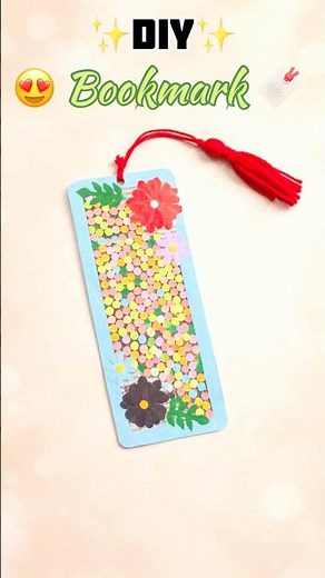 ✨ Handmade Bookmark DIY | Easy & Beautiful Craft 💖 #diy #bookmark #papercraft #craft #short #viral