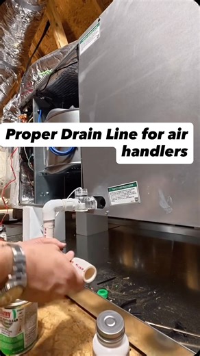 @gahvactech on Instagram: "How I install a drain line on an air handler 💧 • • • • #HVAC #HVACTech #TradesLife #BlueCollar #HomeImprovement #ContractorLife #NegativePressure #DrainLine #ServiceCall #FixIt #MechanicalMindset #HowToHVAC #BuildIt #EngineeringLife #DIYProject #ToolTok #ForYou #FYP #TrendingNow #ReelsViral"