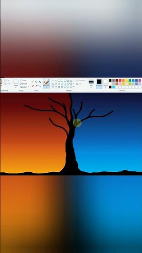 🖌️ How to Draw Nature Scenery in MS Paint | Easy Drawing | Easy Step by Step Tutorial | 🎨