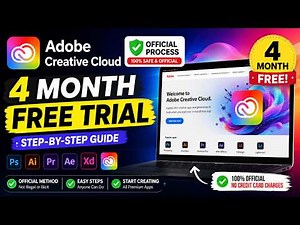 Adobe Creative Cloud 4 Month FREE Trial | 100% Official #adobe #contentcreator