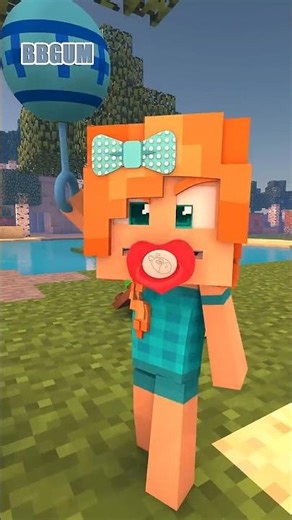 baby alex finds baby steve and noob #minecraftanimation #shorts