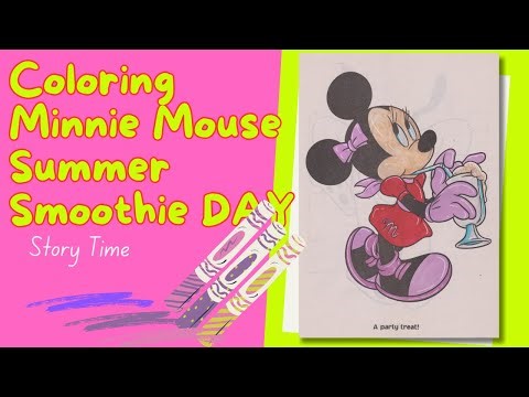Coloring Minnie Mouse and the Summer Smoothie 🍹 | Disney Storytime Fun for Kids