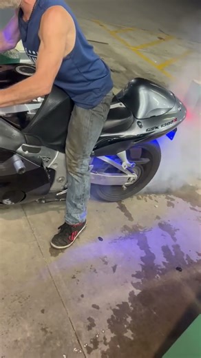 Chevy D Busa Life Sidewalk Burnout @ Oreillys