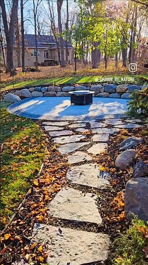 Completed Backyard Hardscape! Boulder wall - Patio - Flagstone paths - Stone steps - Plantings