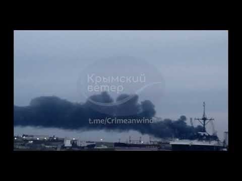 Three Russian Ships Hit At Sevastopol: X2 Ropucha Landing Craft & Unknown