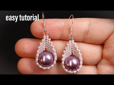 Beading Earring fantasie and super easy for beginners/DIY/ Beading Tutorials