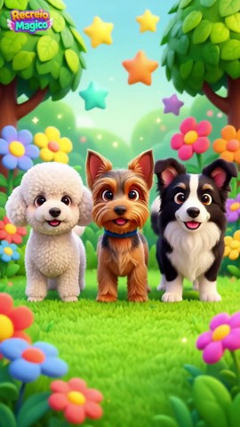 Cute Dogs Dancing Cartoon for Kids