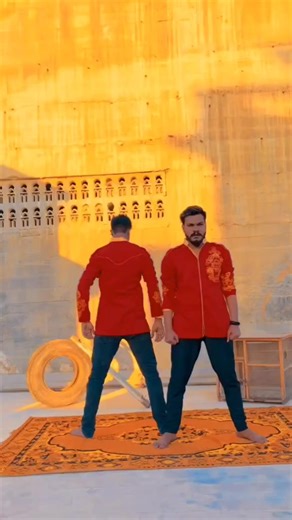 Outdoor Synchronized Dance Routine on Colorful Rug
