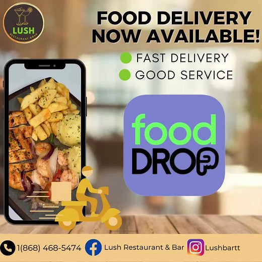 Lush Restaurant & Bar is thrilled to announce our partnership with the Food Drop app for seamless delivery! Your favorite dishes and drinks are now just a tap away, bringing the Lush experience right to your doorstep. 🚀🛒 #LushDelivers #FoodDrop #fyp #fypシ #fypシ゚viral #fyppppppppppppppppppppppp #trinidad #trini_tiktoks🔥🇹🇹♥️ #trini_tiktoks #viral #viraltiktok #LushRestaurant #lush #lushrestaurantbar #lushbartt #fypシ゚