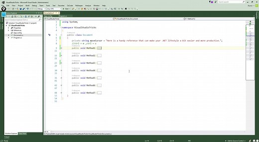 修炼Visual Studio超神技能(五)--展开/折叠代码/变量重命名