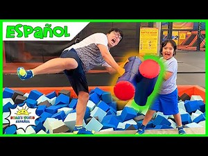 Ryan Cumple 9 Años!! Celebramos los Cumpleaños de Ryan en una Casa de Trampolín!!