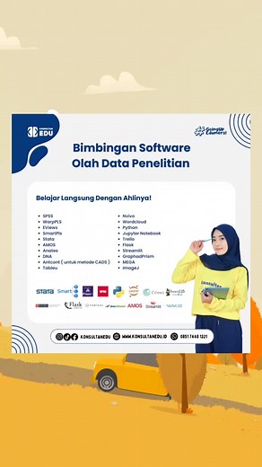 Ingin menguasai analisis data untuk penelitian akademis Anda? Konsultanedu menyediakan bimbingan profesional dengan lebih dari 5000 mahasiswa yang telah merasakan manfaatnya. Kami menawarkan pelatihan intensif pada berbagai software penelitian: 🔍 **Statistik & Data Analysis** - SPSS: Analisis statistik yang kuat untuk semua tingkat peneliti. - EViews & Stata: Pilihan ideal untuk ekonometrika dan data series. - AMOS & SmartPLS: Solusi canggih untuk pemodelan persamaan struktural. 📊 **Visualisas