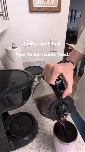 Coffee is a stimulant. It is NOT fuel. Your brain runs on glucose. Your body runs on nutrients. So if you’re: • foggy • crashing by noon • snapping at people • craving sugar It’s probably not your mindset. It’s your meals. Stress already spikes blood sugar. Skipping food makes it worse. This isn’t a discipline problem. It’s a fueling problem. Save this if you live on caffeine. Share it with your “coffee is breakfast” friend. #FoodAffectsFocus #StopRunningOnEmpty #BloodSugarBalance #WomenOver40Fi