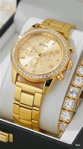 Geneva Women Crystal Quartz Watch Set` #jewellery #shopping #watch