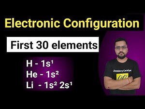Electronic configuration of first 30 elements