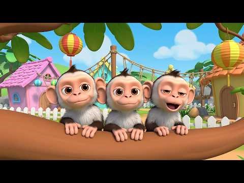 Five Little Baby Monkeys Swing Swing Swing | Jungle Animal Songs for Kids