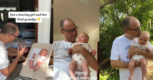 Deaf Grandpa Communicates With Granddaughter Through Sign Language. – ‘Did you sleep well? What did you dream about?’